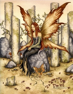 fox maiden Fantasy Oil Paintings